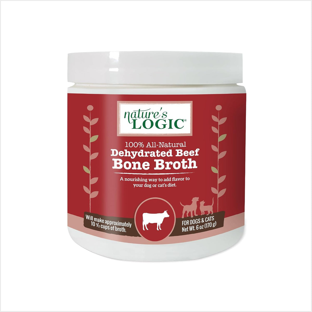 Nature's Logic Dehydrated Bone Broth Powder - 100% Natural Dog & Cat Topper - Rich in Glucosamine & Chondroitin - Boosts Immune System - Gluten-Free, No Synthetic Ingredients - Chicken, 6oz - Image 10