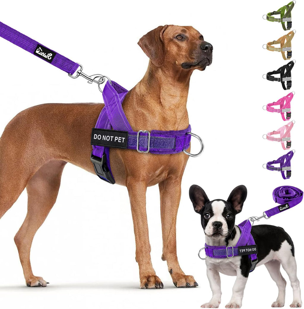 Lukovee No Pull Dog Harness and Leash Set - Adjustable Soft Padded Vest with Front Clip for Easy Control, Reflective Durable Harness for Safe Daily Training Walking for Medium Large Dogs (L, Green) - Image 10