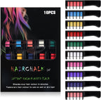 YMSKLWEN festive fun hair chalk combs front view showing ten vibrant colors