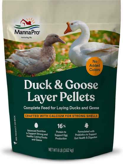 Authentic Manna Pro duck nutrition bag for backyard poultry