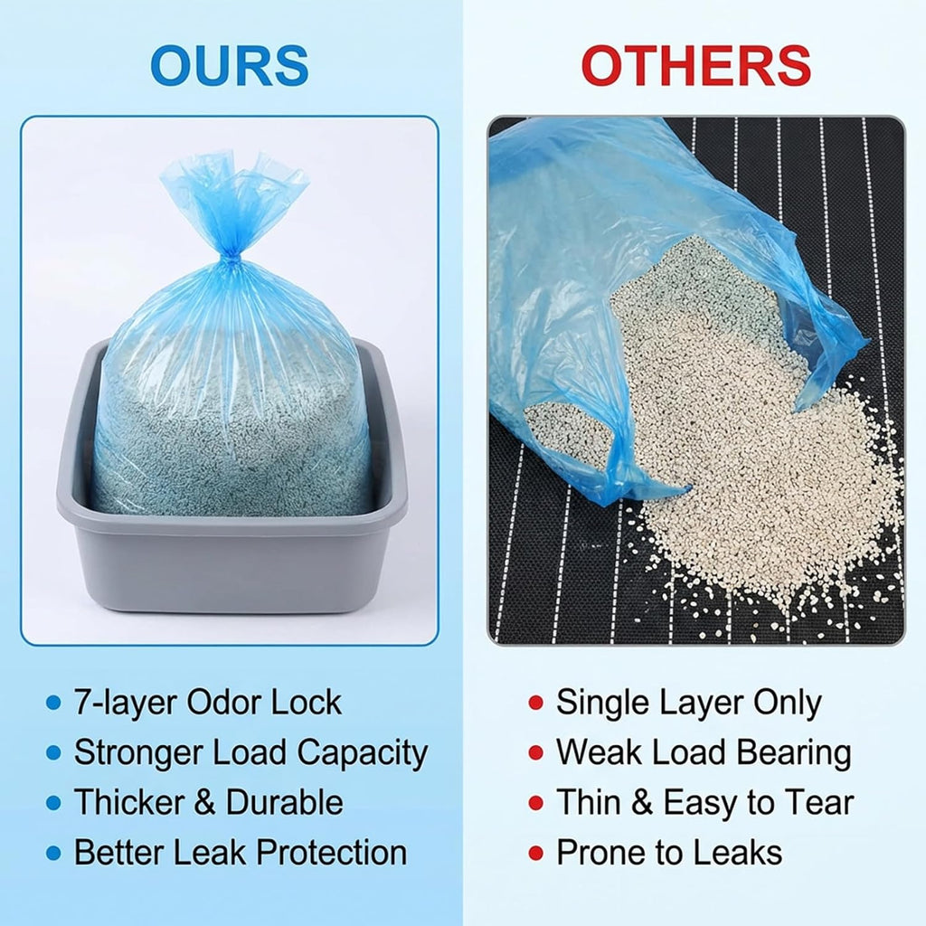 JoyHuaTrade generic pet litter replacement liners showing compatibility with extra large waste systems.