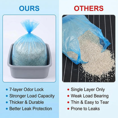 JoyHuaTrade generic pet litter replacement liners showing compatibility with extra large waste systems.