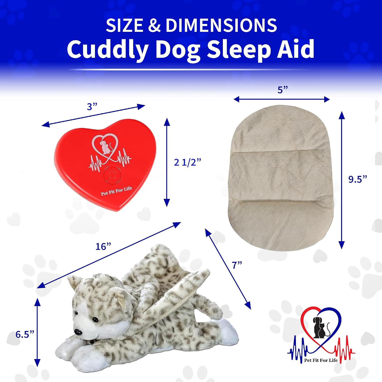 USB rechargeable heartbeat module included with the Pet Fit For Life cat calming sleep aid.
