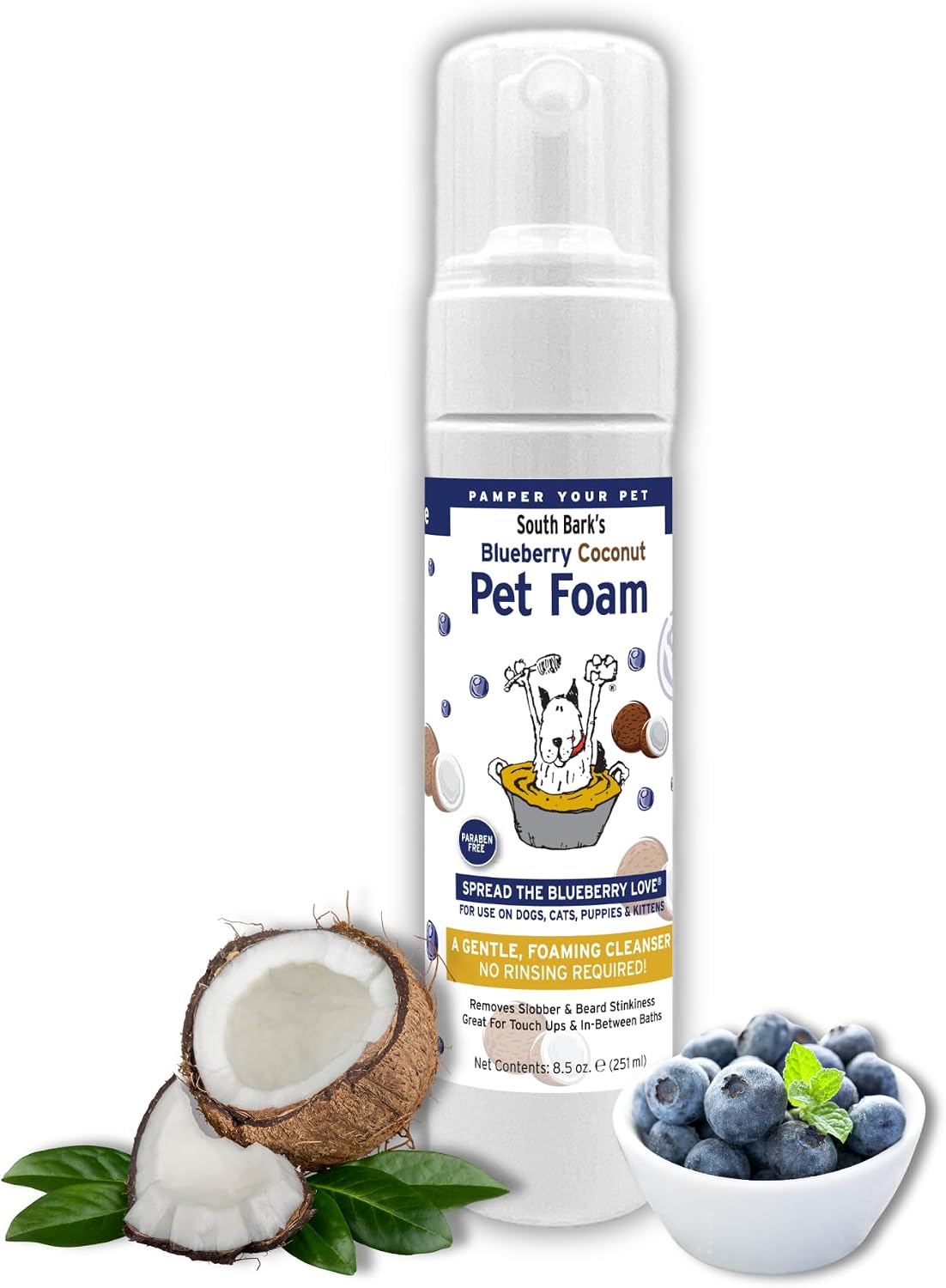 South Bark Blueberry Facial bottle label details