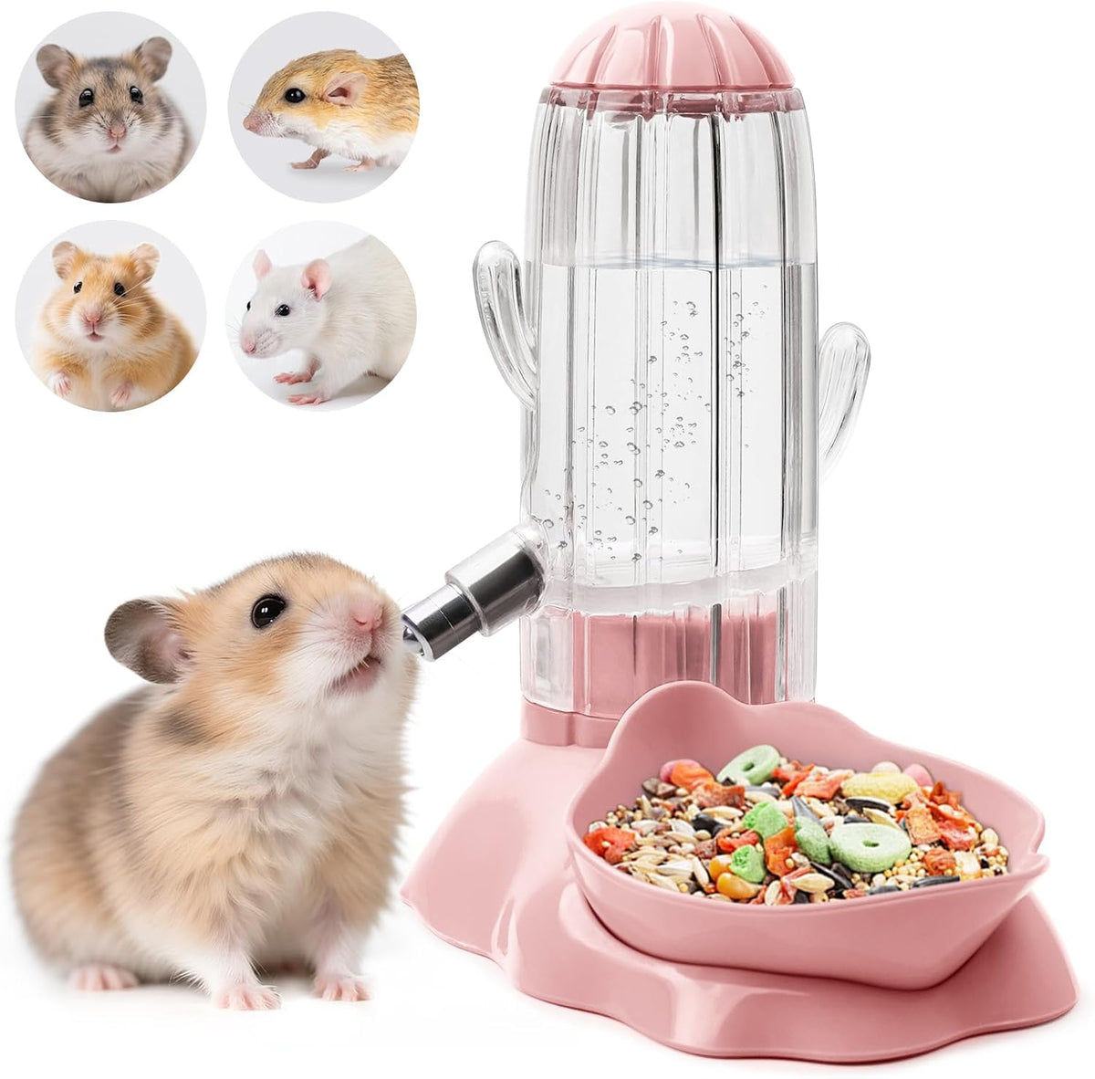 VANNON 2-in-1 Hamster Water Bottle & Food Feeder, 4.6oz/130ml Top-Fill Small Animal Cage Water Dispenser & Food Dish, BPA-Free, Anti-Leak for Hamster, Gerbil, Mouse - Image 8