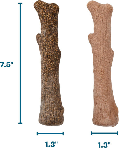 Safe splinter-free dogwood toy for medium dogs