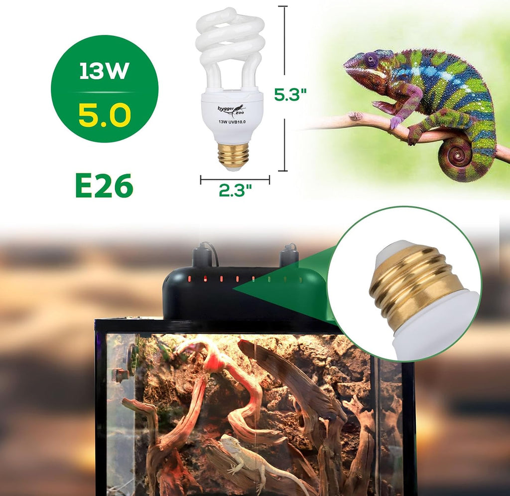 Hygger Zoo reptile lighting product specification label