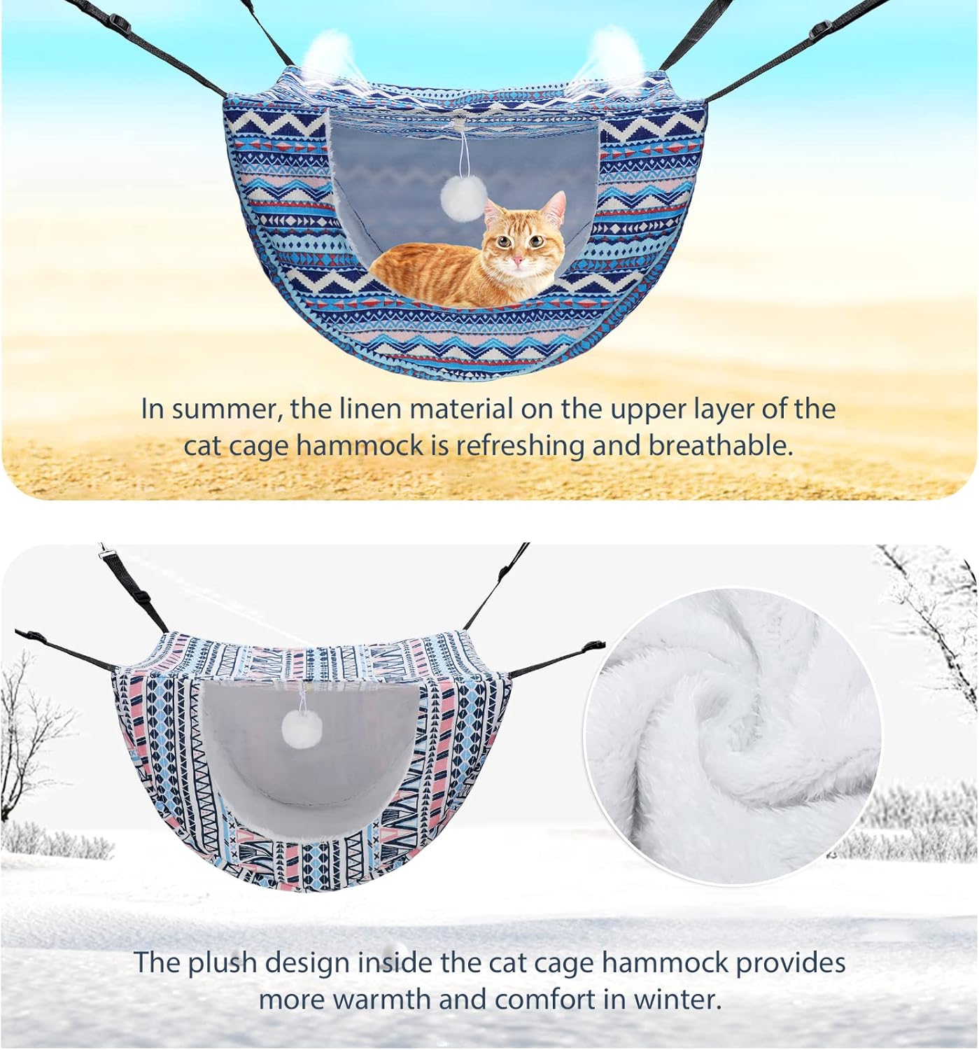 Top view of cat hammock for small animals