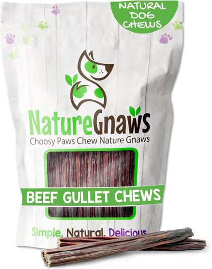 Nature Gnaws Beef Gullet Springs for Dogs 7-8" (12 Count) - Natural Beef Jerky Stick Dog Chew Treats - Rawhide Free - Image 10