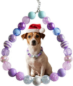 Dog Collar Necklace - Chunky Beads (20mm) with Candy Charm Pet Collar | Adjustable Sparkling Pet Jewelry Accessory for Small/Large Dogs, Daily Wear & Costume Parties - Image 10