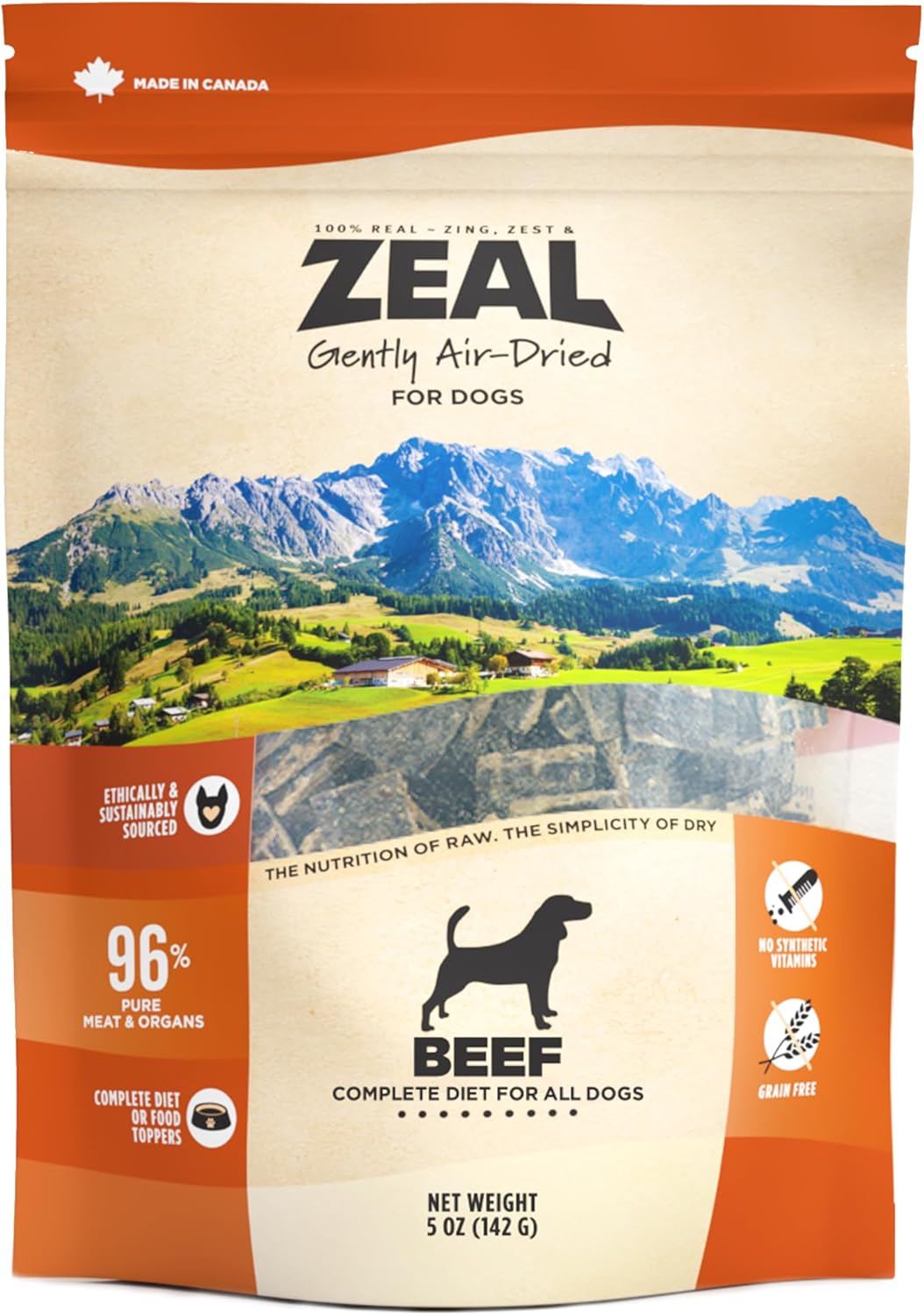 ZEAL Canada Air-Dried Beef Recipe for Dogs - High Protein, Natural Superfoods, Nutrient Rich, No Fillers, Grain Free, Complete & Balanced (Beef, 1 lb) - Image 9