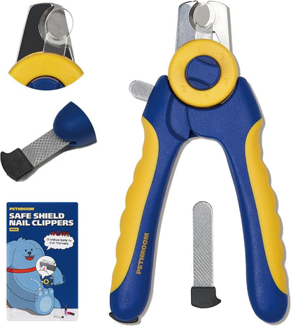 Pethroom professional dog nail clipper with transparent guard front view