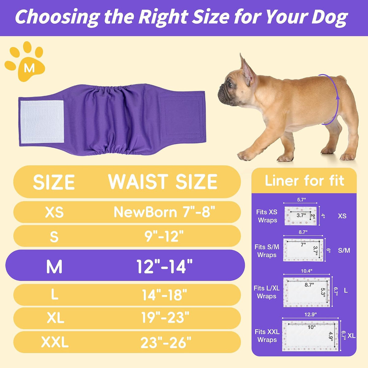 MICOOYO pet wraps for male dog territory marking and incontinence protection