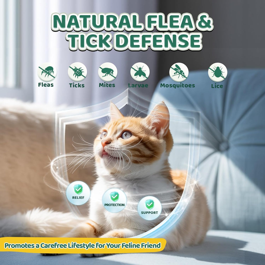 Close up view of nutritional label and weight based dosage guidelines for kittens and adult cats.