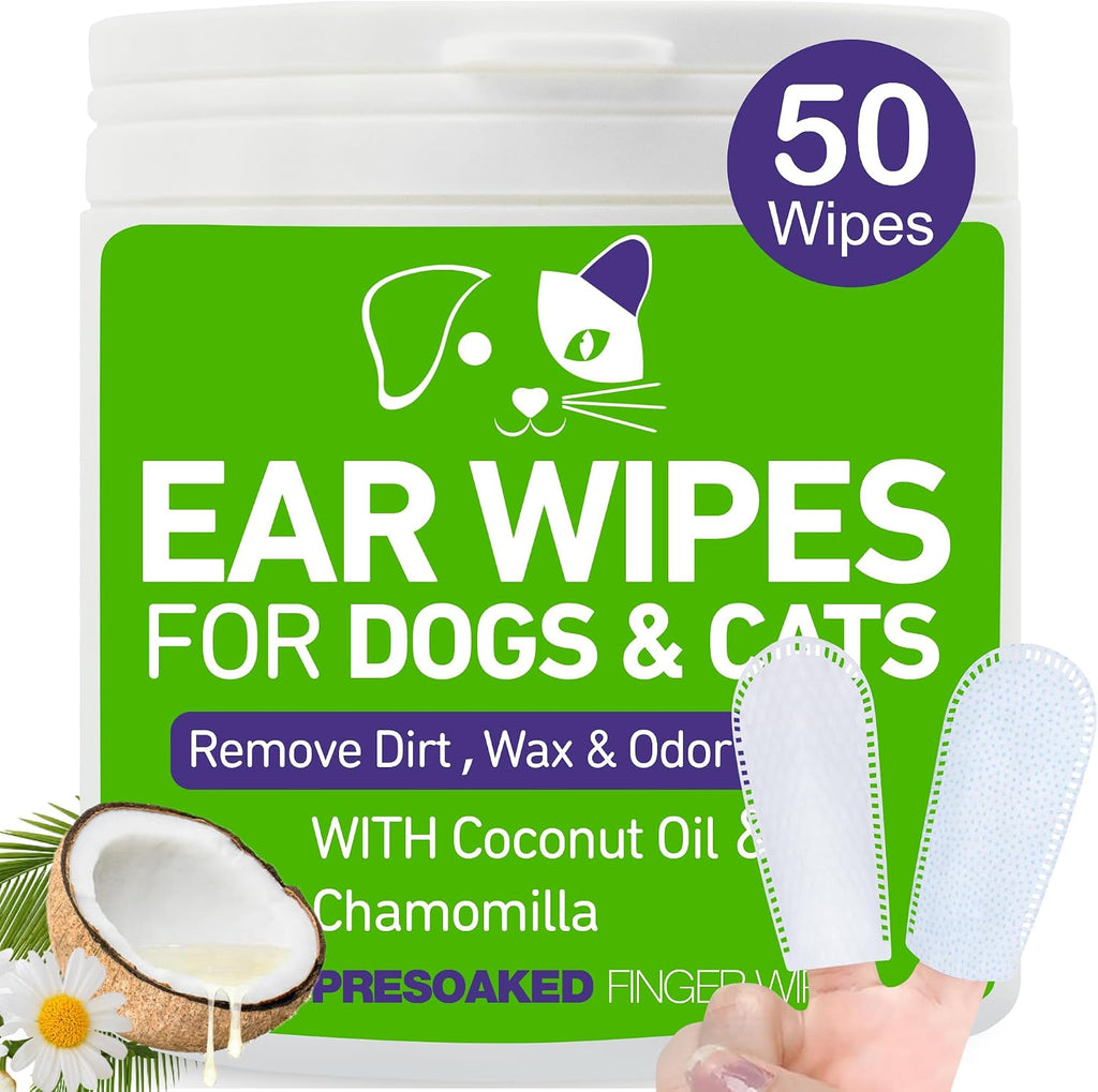 Pumbler Pet Ear Wipes container front view for dogs and cats