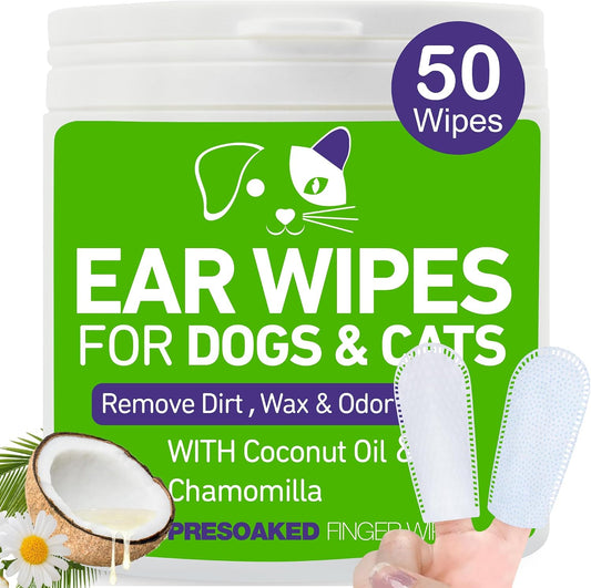 Pumbler Pet Ear Wipes container front view for dogs and cats