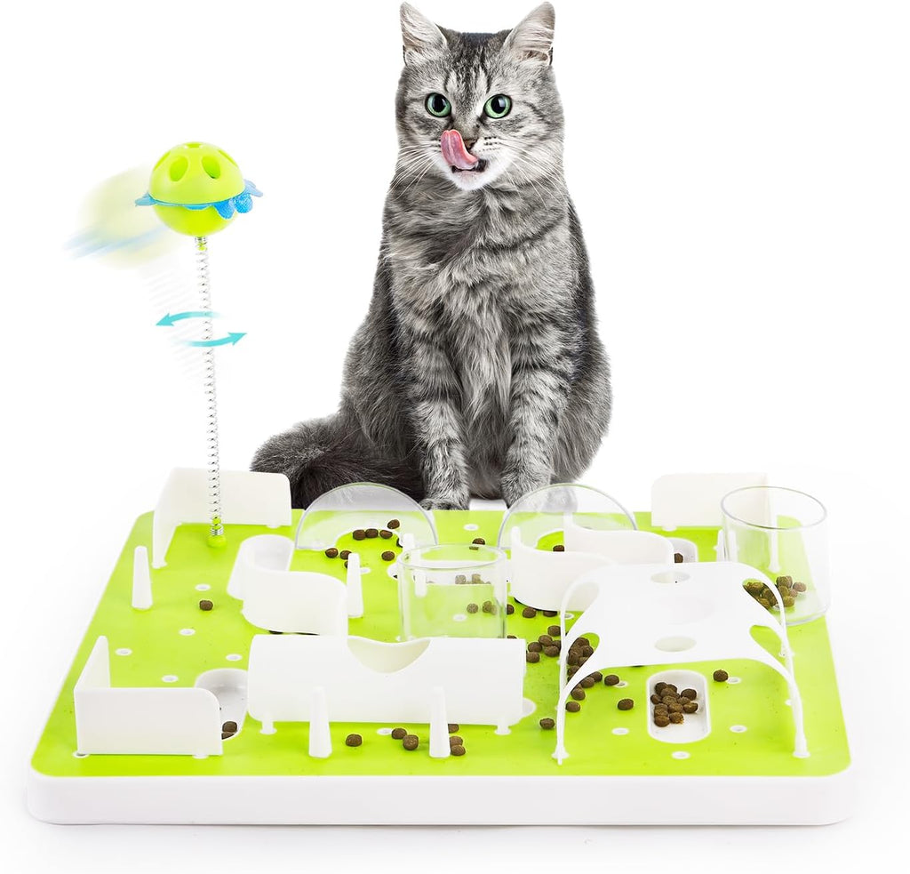 ALL FOR PAWS Interactive Cat Puzzle Feeder & Slow Feed Toy - Mental Stimulation Treat Dispenser Maze for Indoor Cats, Enrichment & Cat Food Toy - Image 12