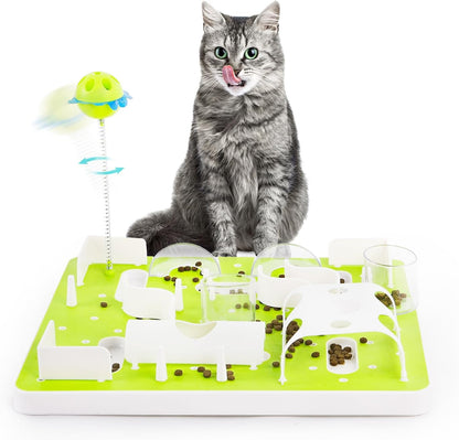 ALL FOR PAWS Interactive Cat Puzzle Feeder & Slow Feed Toy - Mental Stimulation Treat Dispenser Maze for Indoor Cats, Enrichment & Cat Food Toy - Image 12