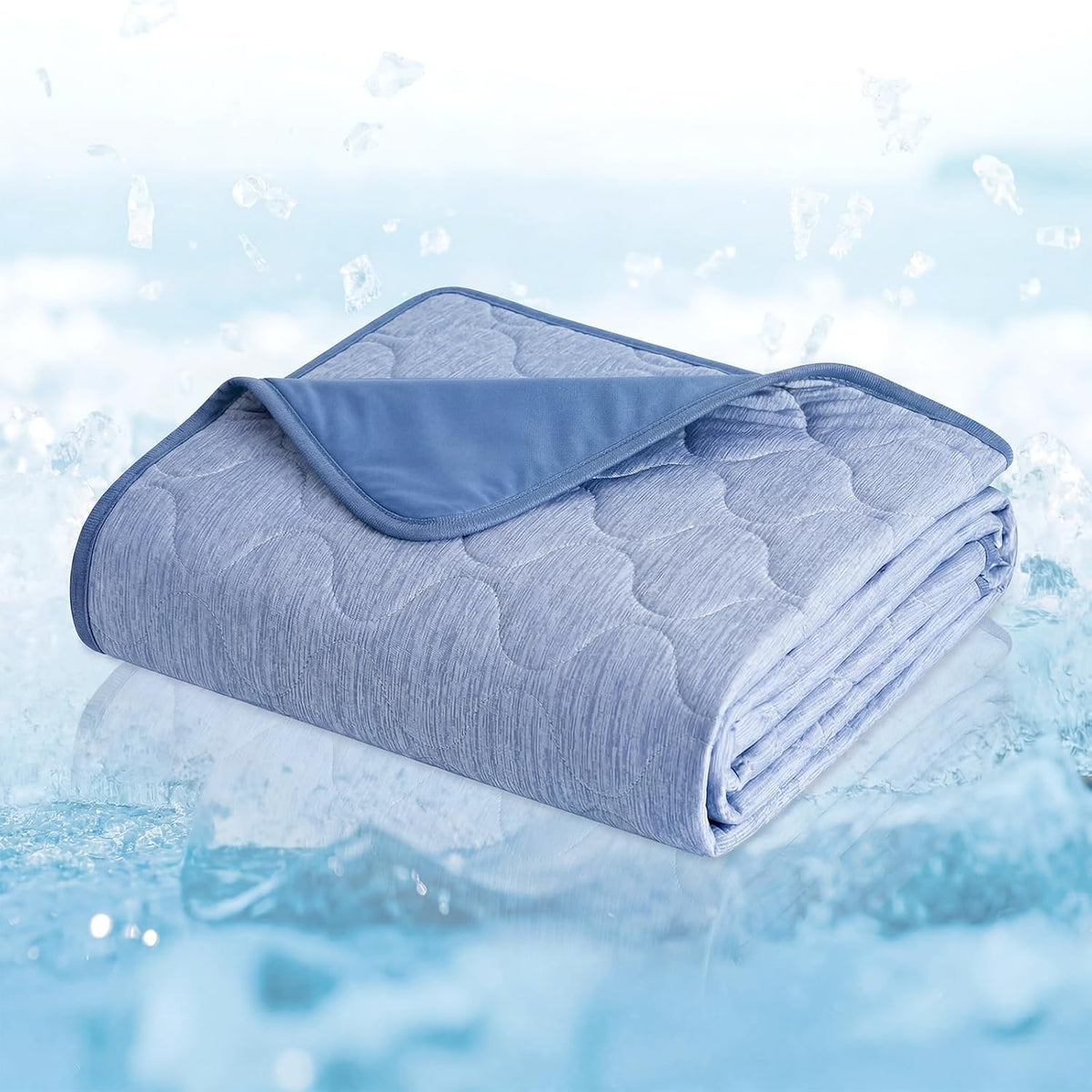 Cozy Bliss Leakproof Cooling Blanket for Large Dogs - Q-Max 0.5, Durable & Washable Dog Cooling Mat for Hot Weather, Soft Pet Throw & Couch Protector for Dogs & Cats, 40x60 Inch, Heather Silver Grey - Image 9