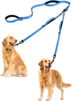 PetBonus Double Dog Leash, No Tangle Dual Leash, Reflective Walking Training Lead, 4 Comfortable Padded Handles for 2 Dogs with Collapsible Bowl and Waste Bags (Black, Large) - Image 13