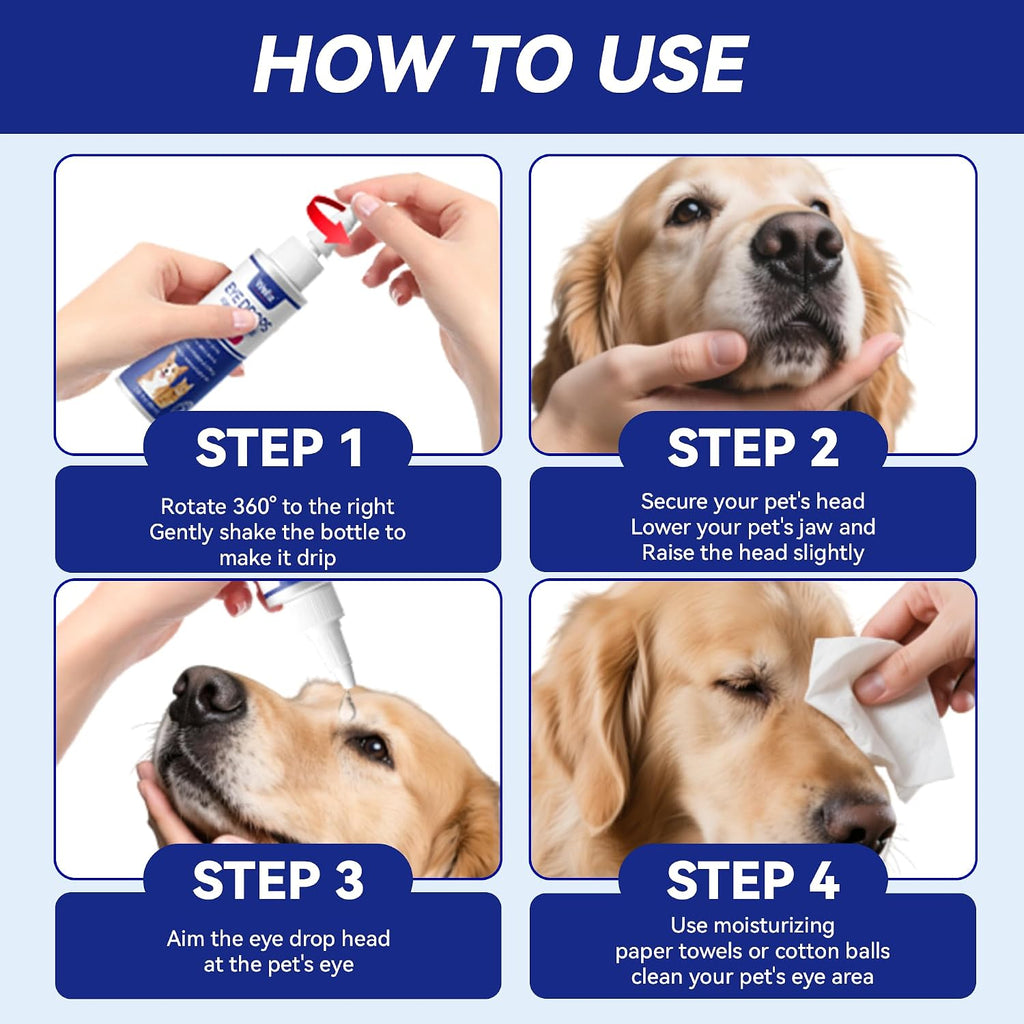 Imported USA pet eye wash solution for daily canine ocular hygiene