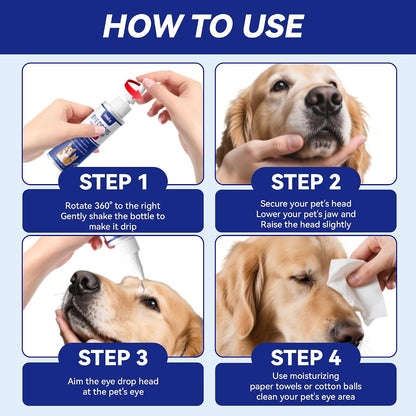 Imported USA pet eye wash solution for daily canine ocular hygiene