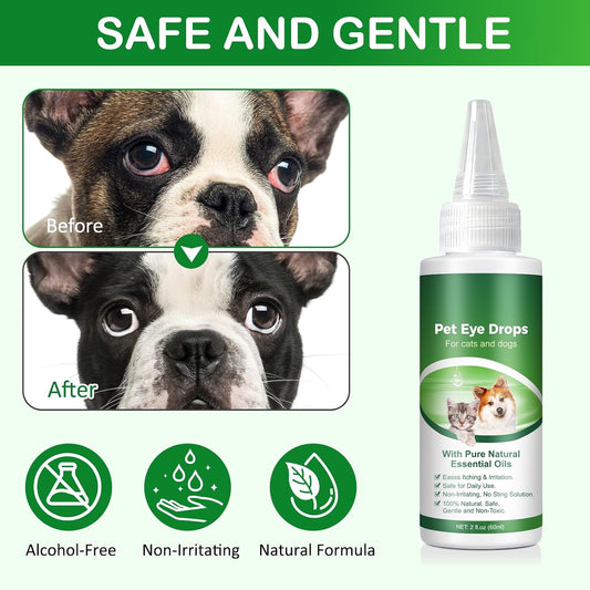 VOSIFSDIY dog eye infection treatment drops for itching and irritation.
