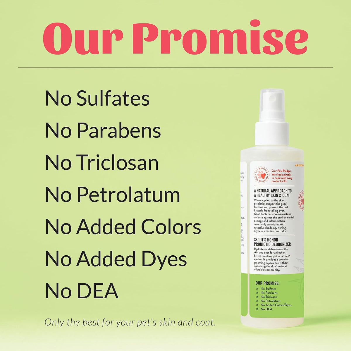 Lifestyle shot of Skout's Honor pet deodorizer with coconut accents