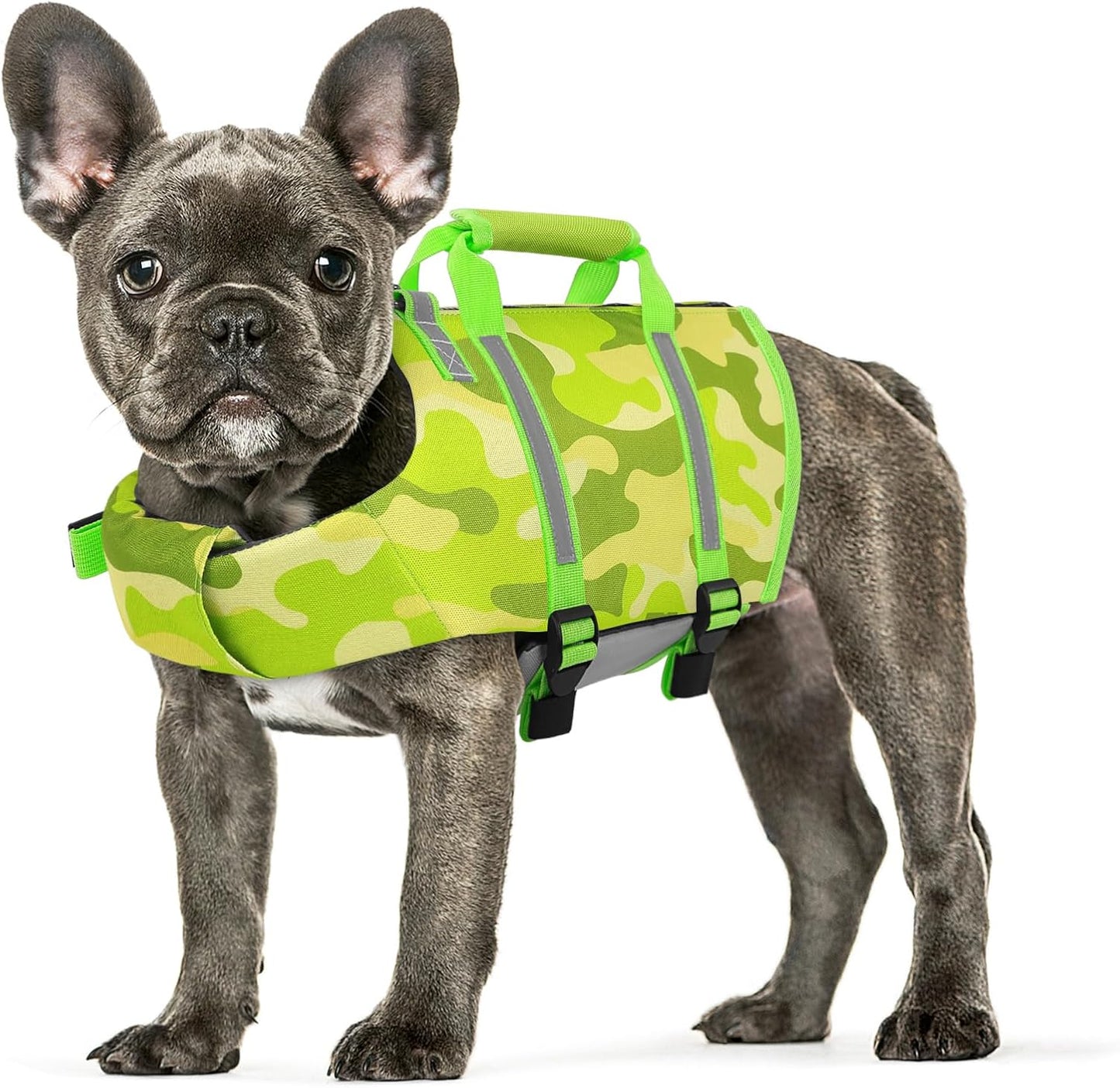 Queenmore Dog Life Jacket, Large Dog Life Vest, High Floating Dog Life Vest for Swimming, Adjustable Pet Lifesaver for Boating, Water Vest for Large Breed with Back Zip, Rescue Handle, Hook (Blue L) - Image 14