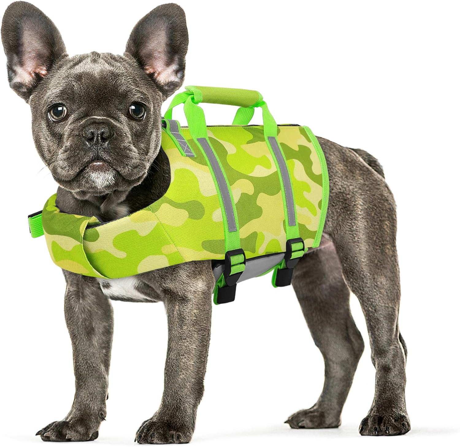 Queenmore Dog Life Jacket, Large Dog Life Vest, High Floating Dog Life Vest for Swimming, Adjustable Pet Lifesaver for Boating, Water Vest for Large Breed with Back Zip, Rescue Handle, Hook (Blue L) - Image 14