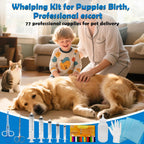 Whelping Kit for Puppies Birth - Reusable Birthing with 77Piece,Birthing Essentials with Emergency Whelping Supplies,Kitten Bottle Feeding kit for New Born Puppy Supplies and Kitten - Image 9