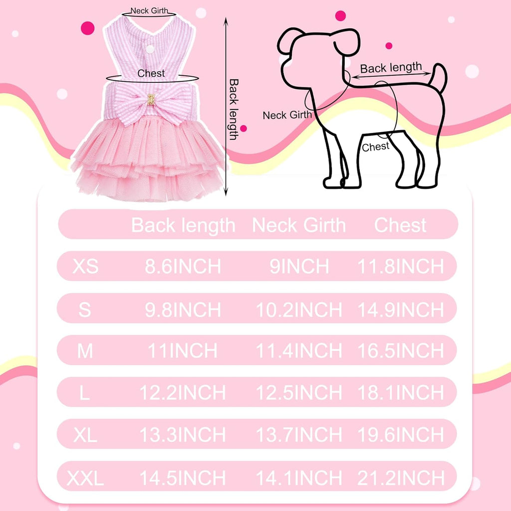 Choyaxo puppy princess tutu dress with layered ruffle skirt side view