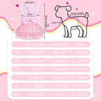 Choyaxo puppy princess tutu dress with layered ruffle skirt side view
