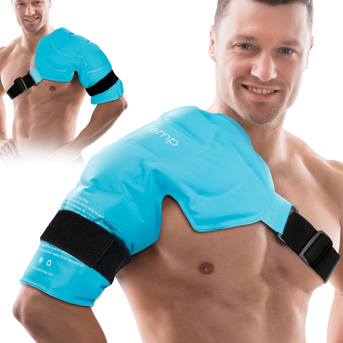 Comfytemp shoulder ice pack rotator cuff wrap front view