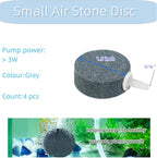 Aquaneat air stone disc front view showing 1.5 inch grey round aerator design