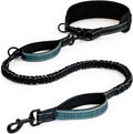 DearWells hands free waist dog leash front view showing black neoprene lumbar support belt.