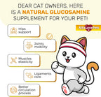 Close up of Alfa Love Pets cat joint supplement label