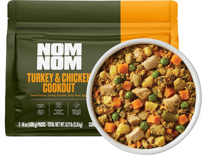 Nom Nom Freshly-Made Frozen Variety Pack Dog Food - Vet-Formulated Fresh Meals with Real Beef, Chicken, Turkey & Pork - Gently Cooked, Complete & Balanced Nutrition - 14oz Pouches, Pack of 7 - Image 12