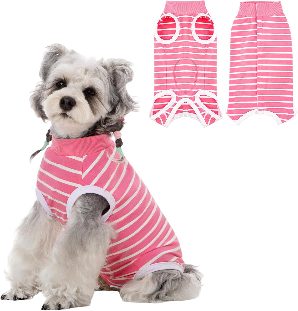 Coppthinktu Dog Surgery Recovery Suit for Dogs Cat Dog Onesie, Dog Recovery Suit Female for Small Medium, Pet Surgical Neuter Post-Surgery Suit E-Collar Alternative Anti Licking Abdominal Wounds - Image 10