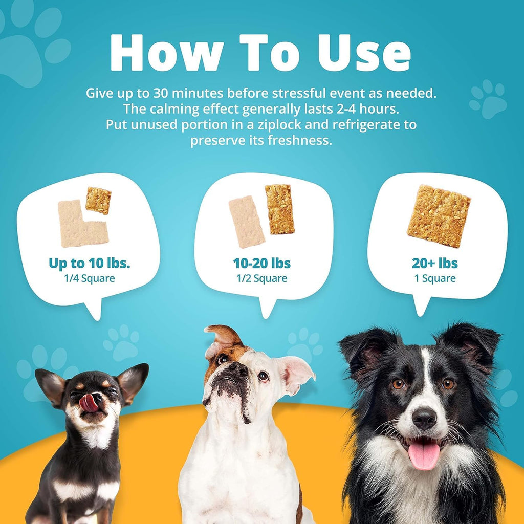 Heavenly Hounds non hemp calming treats showing texture and thickness