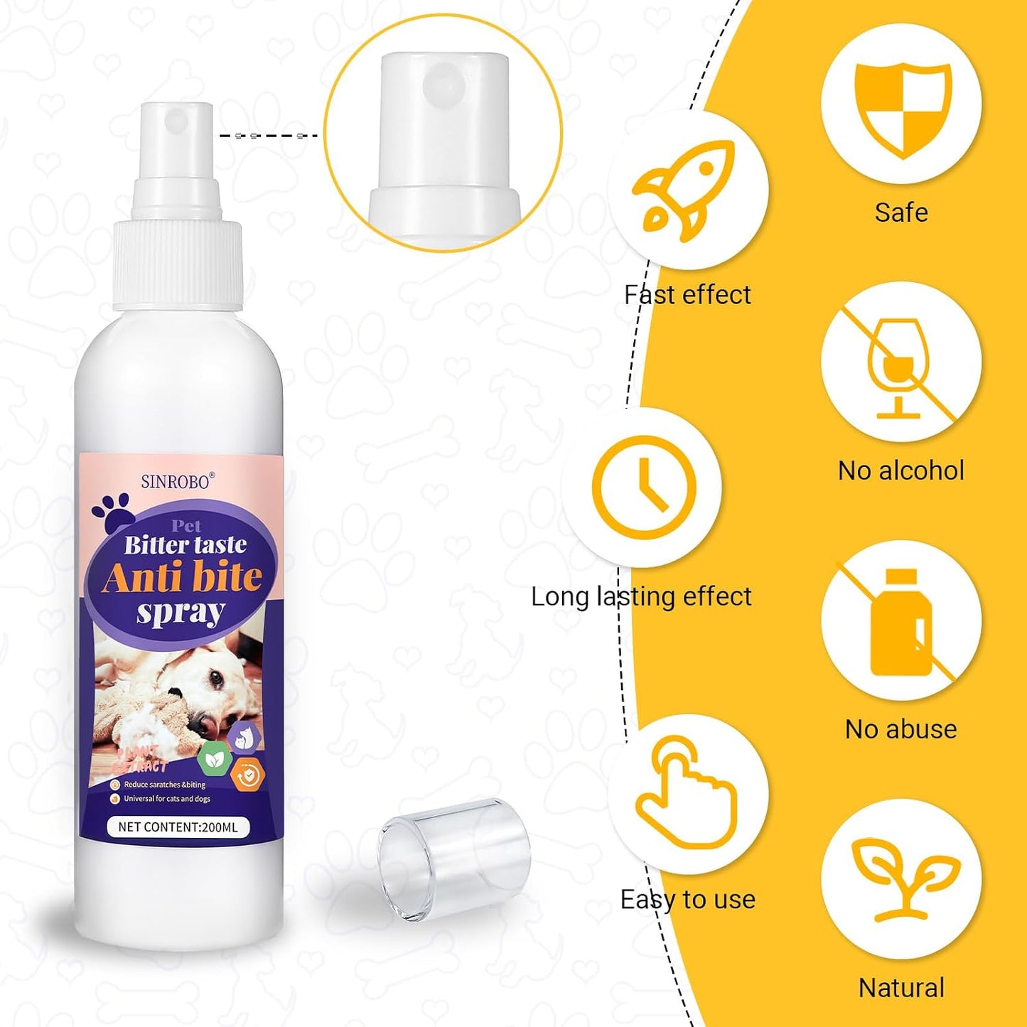 Applying Sinrobo dog deterrent spray to shoes