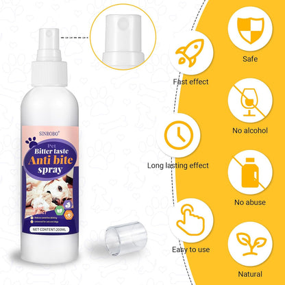 Applying Sinrobo dog deterrent spray to shoes