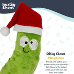 Interactive catnip toy with Santa hat detail for holiday pet play.