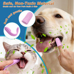 MIYIJHY pink silicone grooming gloves removing loose dog fur