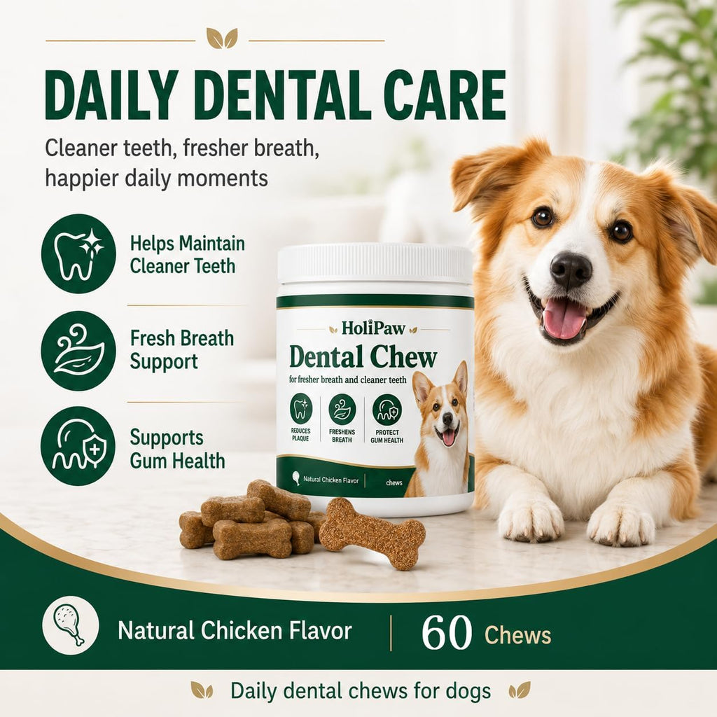 HoliPaw natural chicken flavored pet oral care treats