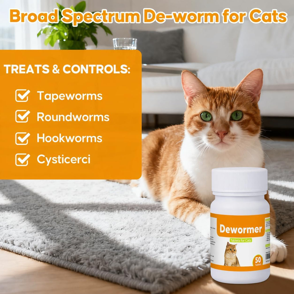 Praziquantel and pyrantel pamoate tablets for cat roundworms