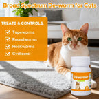 Praziquantel and pyrantel pamoate tablets for cat roundworms