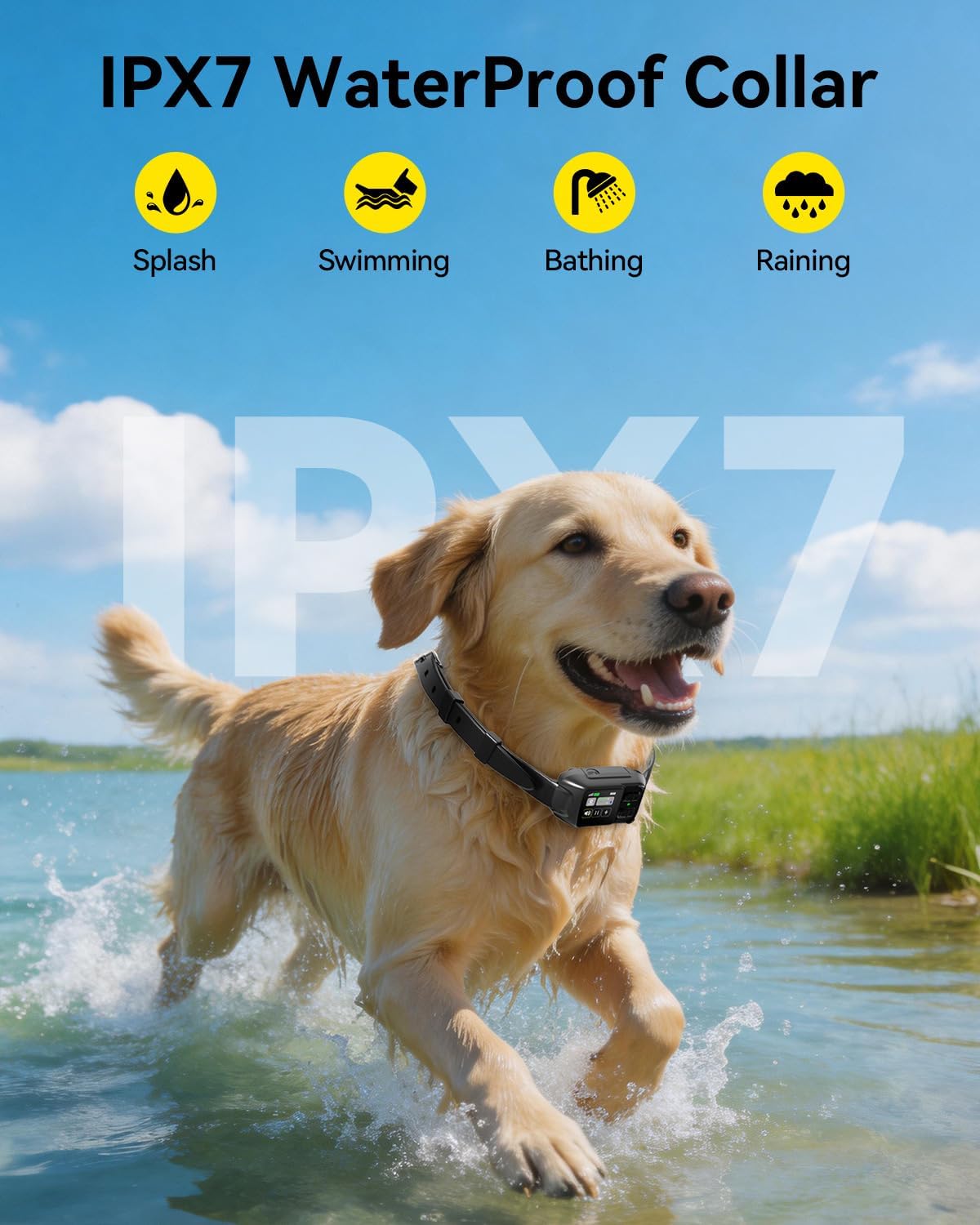 Gladsmile rechargeable waterproof dog fence receiver with correction modes