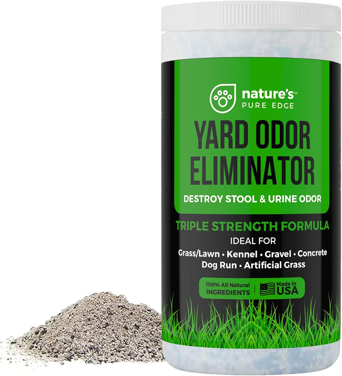 Natures Pure Edge pet odor neutralizer powder application