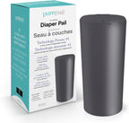 PurePail classic diaper pail front view in black